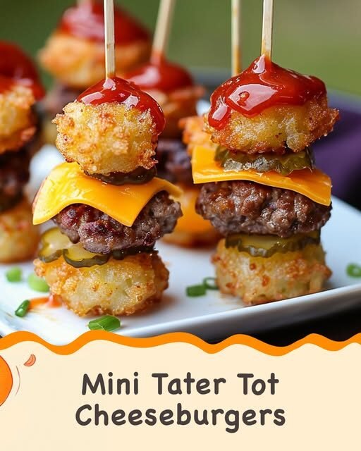 Keto Mini Tater Tot Cheeseburgers