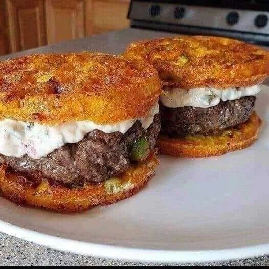 Low Carb Chaffle Burger