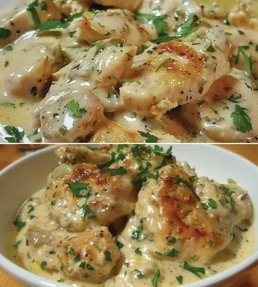 Keto Creamy Garlic Chicken 