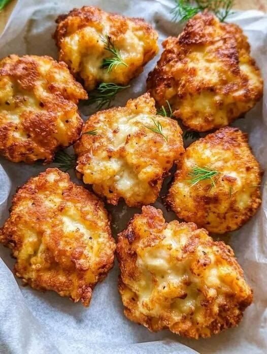Air Fryer Cheesy Cauliflower Fritters