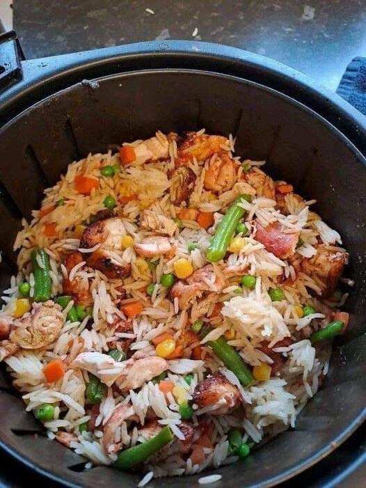 Air Fryer Chicken Fried Rice Recipe